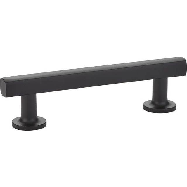 Emtek 86676US19 5 in. Center to Center Freestone Cabinet Pull, Flat Black