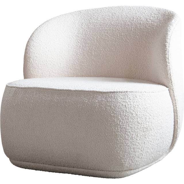 Pipe Swivel Lounge Chair With Return Function, Ivory