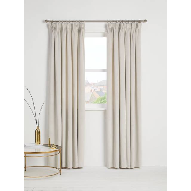 John Lewis Velvet Pair Lined Pencil Pleat Curtains