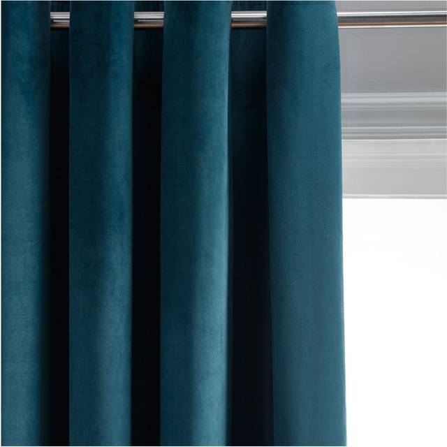 John Lewis Velvet Pair Lined Eyelet Curtains
