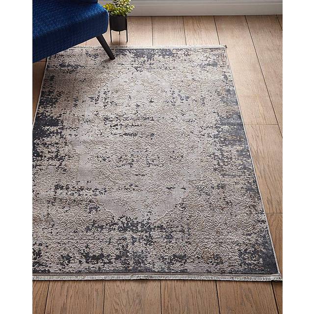 Origins Vintage Medallion Blue and Grey Rug 160 x 230cm - Origins Rugs