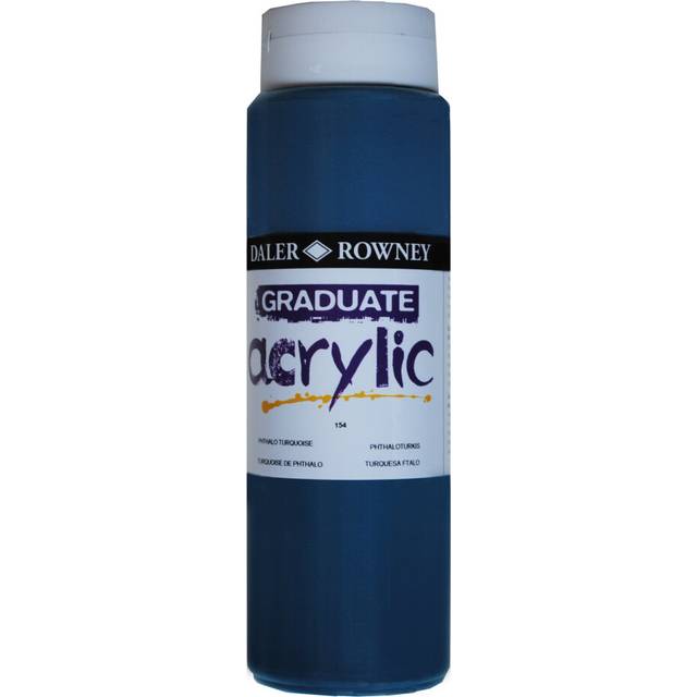 Daler Rowney 123500154 Graduate Acrylic Paint 500ml Phthalo Turquoise