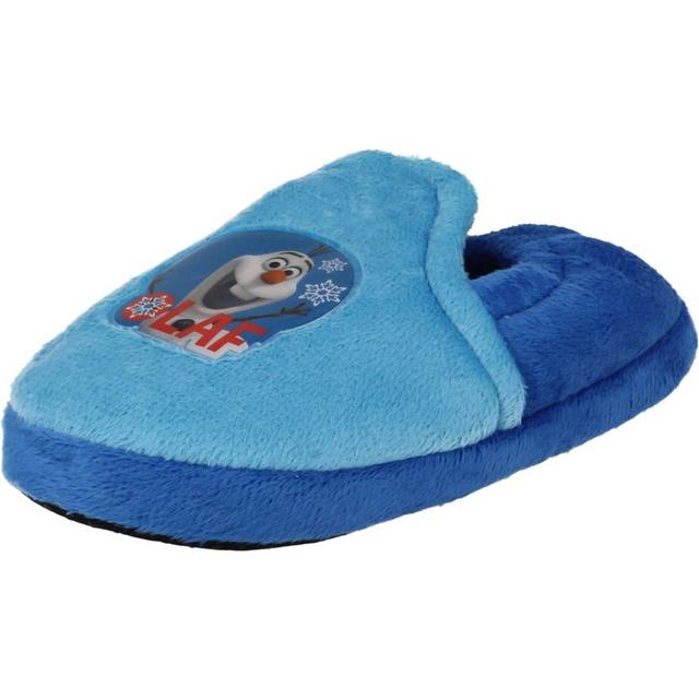(UK 10-11 Child, Blue) Boys Frozen Slippers Olaf