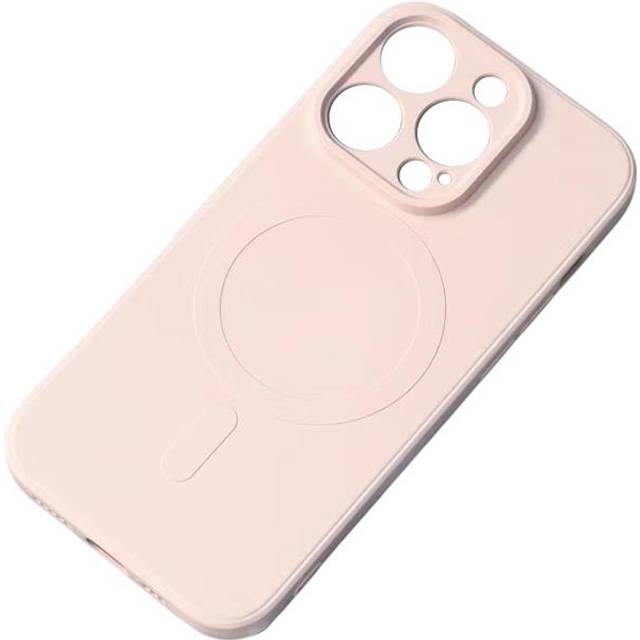 Silikonskal med Magsafe till iPhone 15 Plus - Cream