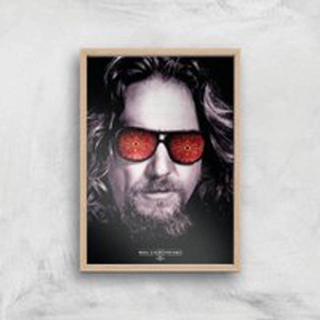 The Big Lebowski Giclee Art Print - A2 - Wooden Frame - Multi