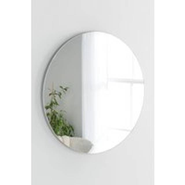 Simple round mirror Silver 70cm - One Size