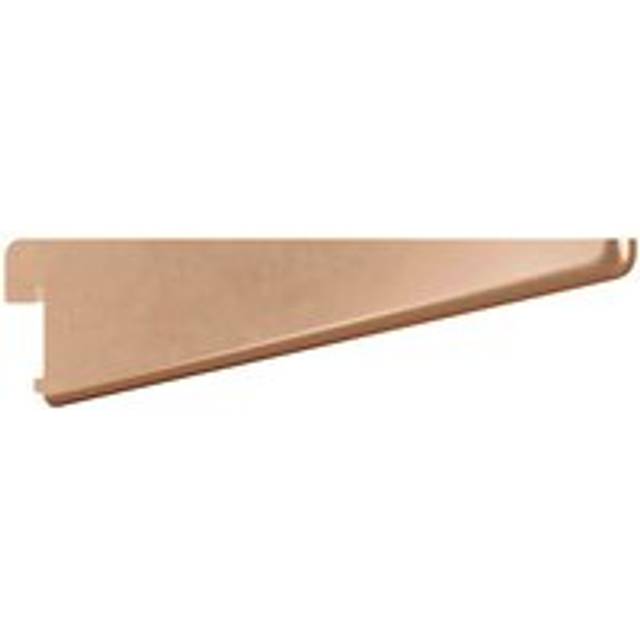 Rothley Polished Copper Twin Slot Shelving Kit 4.5 inch Brackets and 63 inch Uprights - Gold - 205 x 7 x 11cm