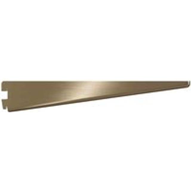 Rothley Twin Slot Shelving Kit In Antique Brass 12 Inch Brackets And 63 Inch Uprights, Brown