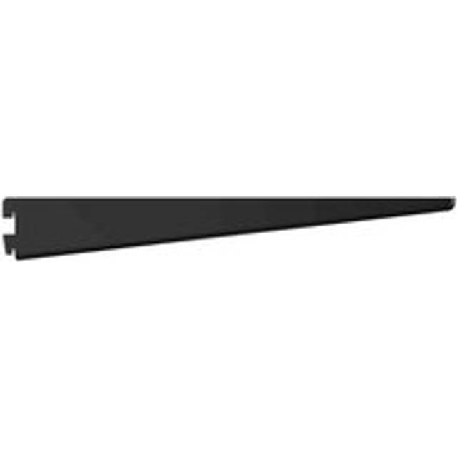 Rothley Twin Slot Shelving Kit In Matt Black 12 Inch Brackets And 48 Inch Uprights