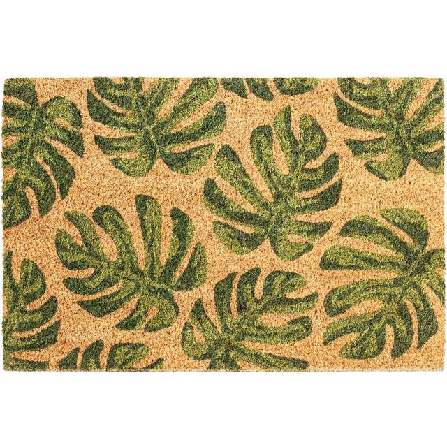 60cm x 40cm Green Banana Leaf Coir Door Mat