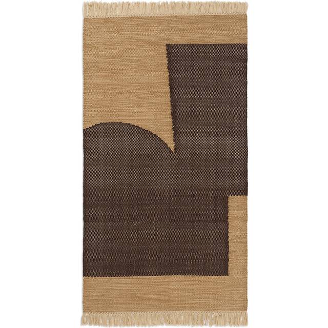 Ferm Living Forene matta Tan-Chocolate, 140x200 cm