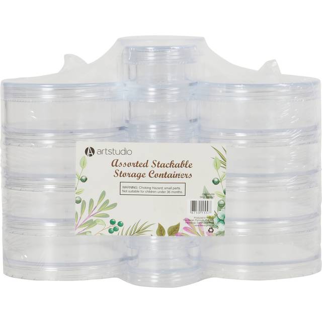 Art StudioAssorted Stackable Storage Containers