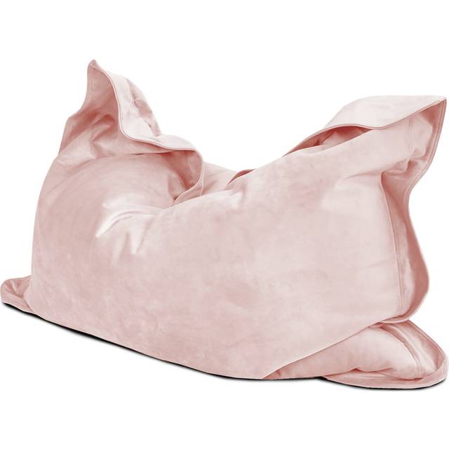 rucomfy Beanbags rucomfy Extra Large Squarbie Bean Bag - Velvet - Pink, Pink