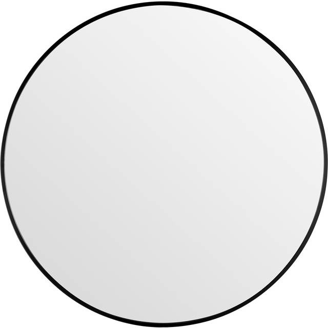 Evelyn Black Round Metal Mirror 80cm - The Port. Co Gallery