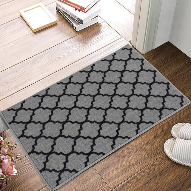 Smart Living Trellis Gel Mat - 80X300Cm - Grey Black, Grey