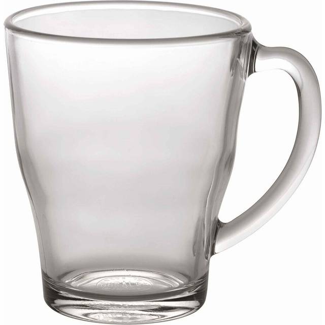 Duralex - Cosy Glass Latte Coffee Mugs - 350ml Cups for Tea, Hot Drinks - Clear (12)