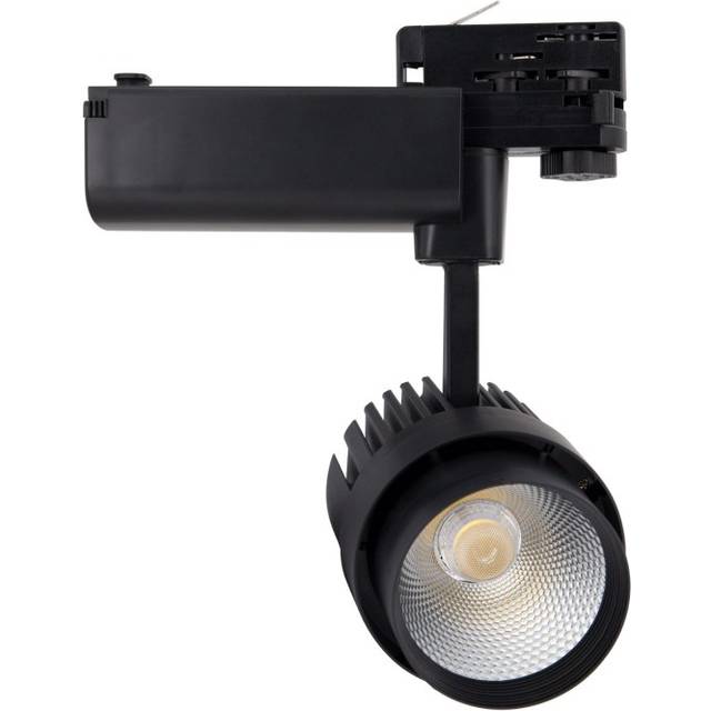 Three Circuit 30W Warm White LED Track Light Dora - Black