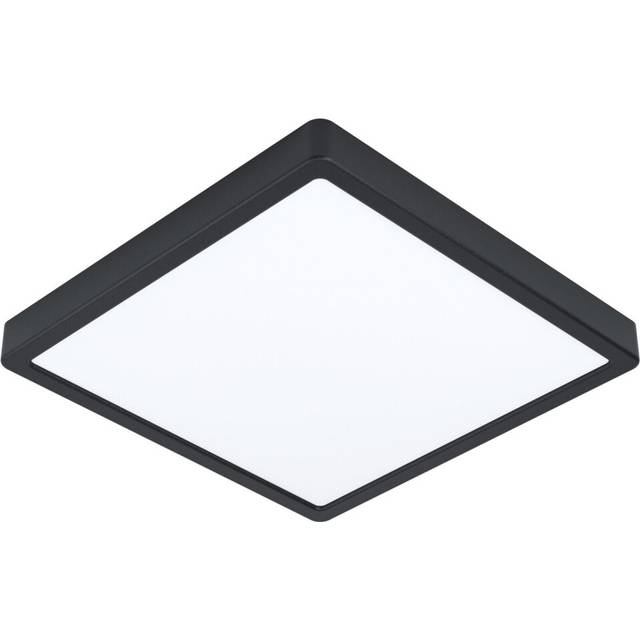 Wall Flush Ceiling Light Colour Black Shade White Plastic Bulb LED 20W Included