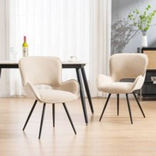 More4Homes Lily Velvet Bar Stool Padded Seat Metal Legs (beige), Brown