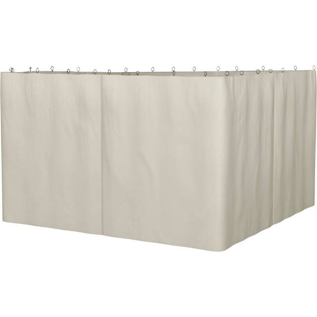 Outsunny 3 x 3m Beige Universal Replacement Gazebo Sidewall Panels 4 Pack - Cream