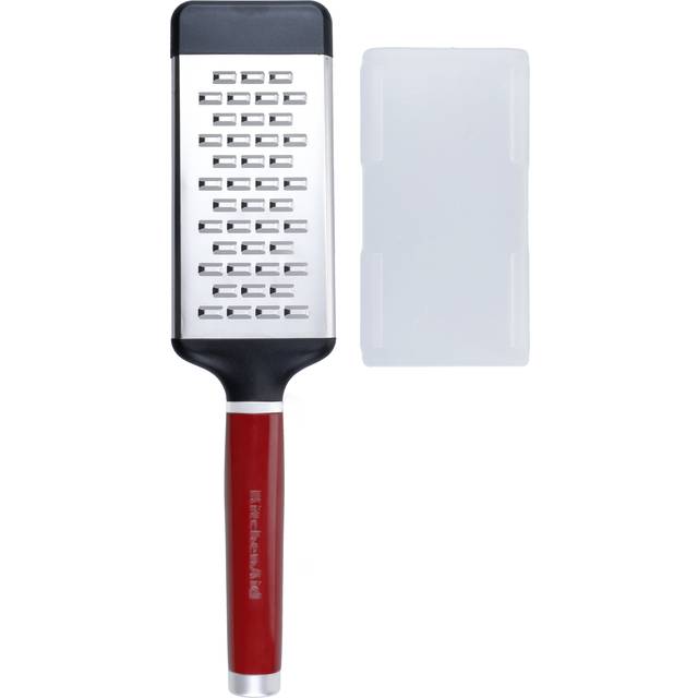 KitchenAid Etched Stainless Steel Two Way Small Cheese Grater - Red