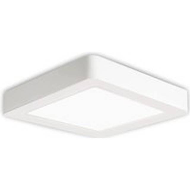 Extrastar 18W Led Square Surface Mount Integrated Ceiling Light Flush Light Cold White Dia. 17Cm, White