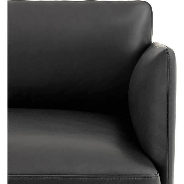 Muuto - Outline Sofa Chaise Longue Right, Silk Leather Cognac - Divansoffor - Anderssen & Voll - Brun