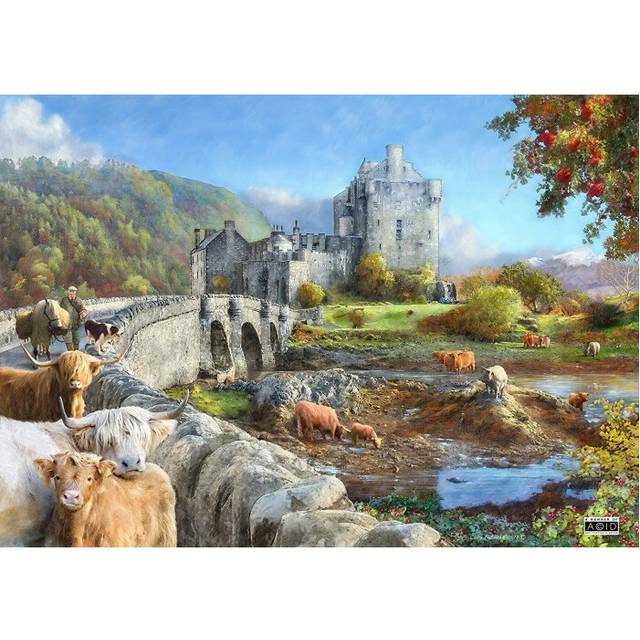 The House Of Puzzles, Highland Morning, 1000 Piece Jigsaw Puzzle, Multi