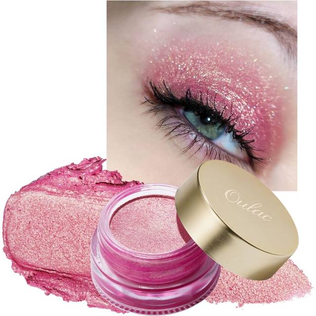 Oulac Pink Eyeshadow Glitter Eyeshadow Highly Pigmented Waterproof & Long Lasting Crease-Free Moisturizing Smooth Formula  Shimmer Glitter Eye Makeup.