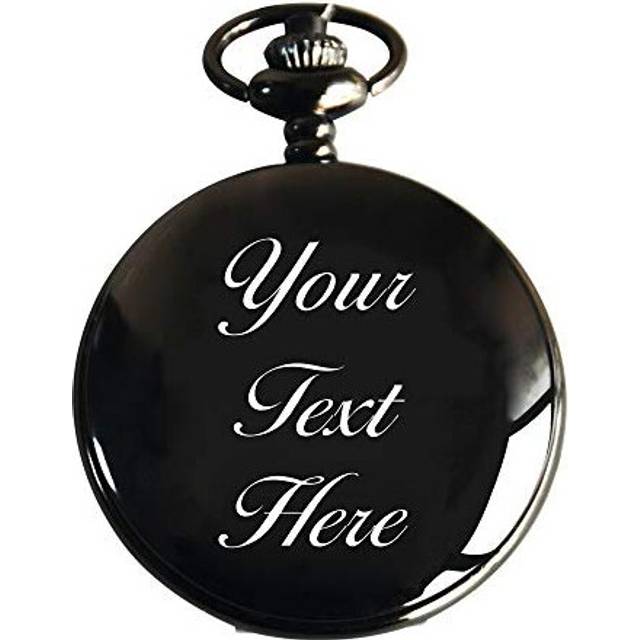 EDSG Personalised Pocket Watch | Engraved Polished Watch | Custom Gift for Dad Daddy Father Boyfriend Husband Uncle Usher Best Man Grooms Stepfather
