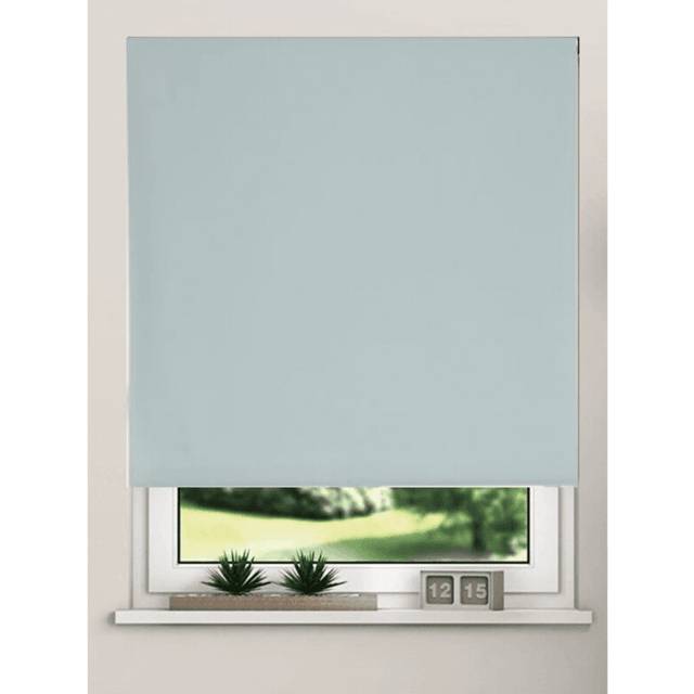 Thermal Blackout Roller Blinds - Duck Egg Blue / 110cm