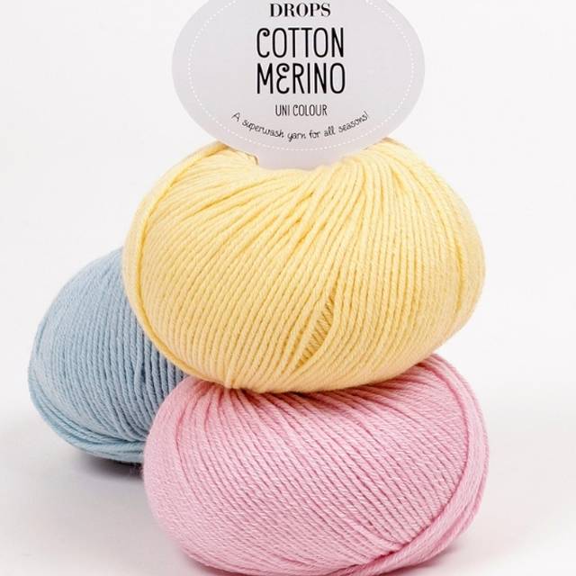 Drops Cotton Merino Garn Unicolor 31 Söt orkidé