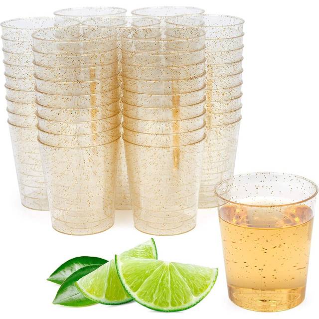 60ml Plastic All Purpose Shot Glass - Gold (60ml)
