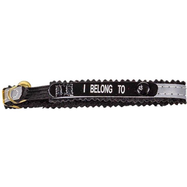 Alac Halsband Helreflex Svart Foder "I Belong To"