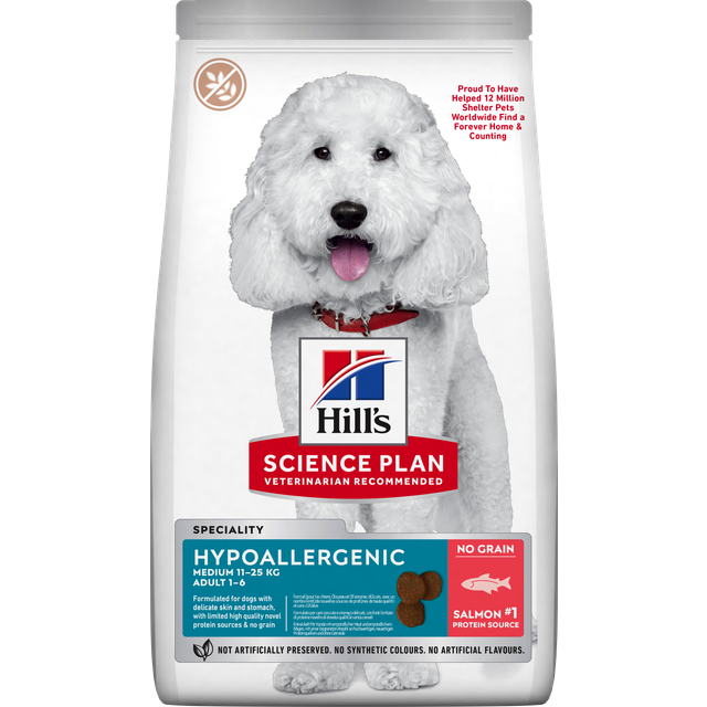 Hill's Science Plan Hypoallergenic Canine Adult Medium Salmon - 12kg