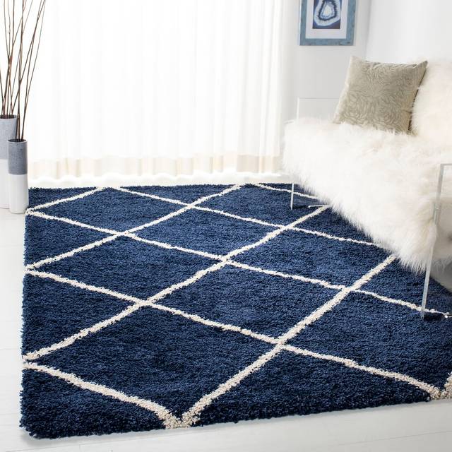 Atencio Power Loom Navy/Ivory Rug (Rectangle 160 x 230cm)