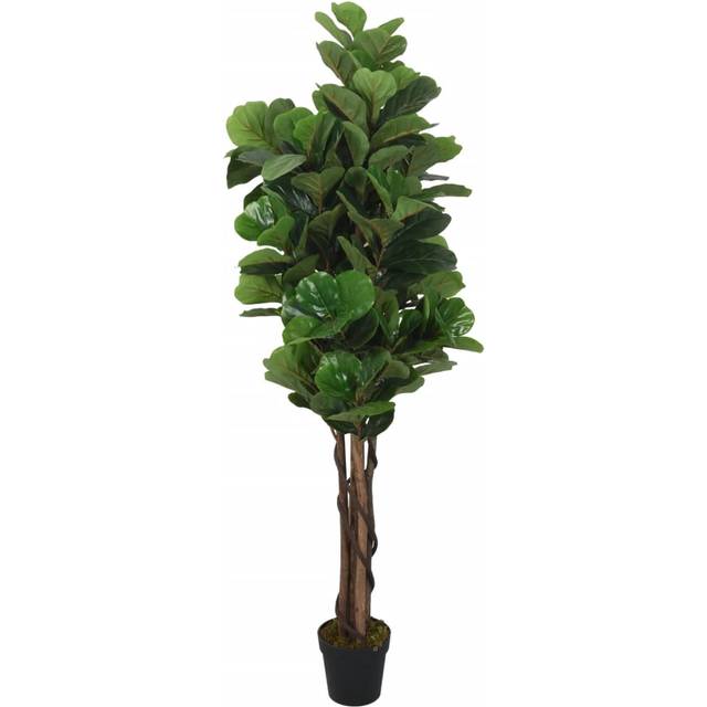 Konstväxt fikonträd 232 blad 180 cm grön