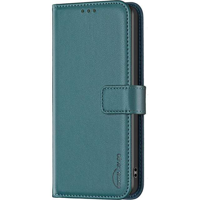 Motorola Moto G24 Konstläder Plånboksfodral med Ståfunktion & Korthållare - Green