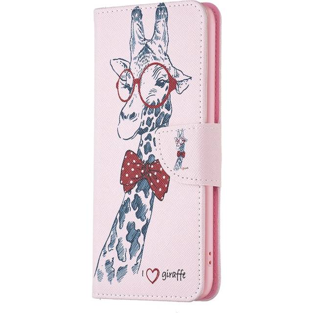 Motorola Moto G24 PU-Läder Plånboksfodral m. Tryck - Giraff