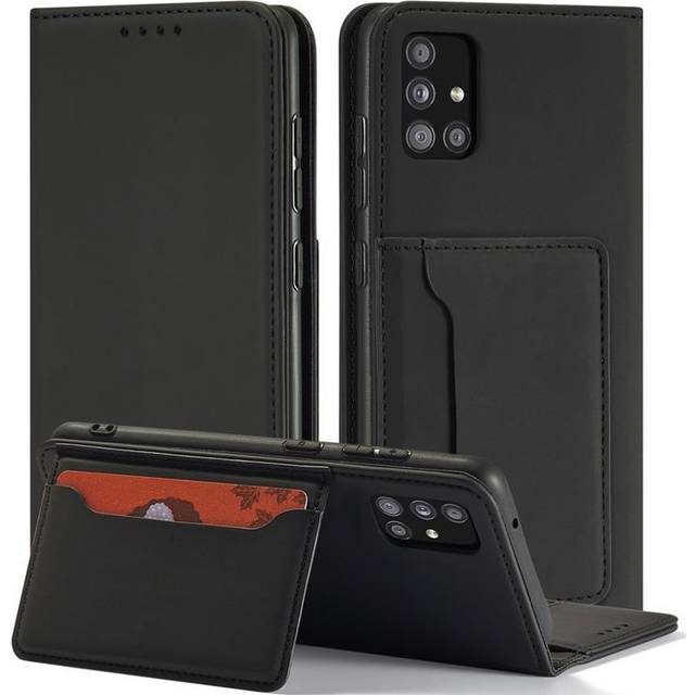 Galaxy A12 5G (2020/2021) PlÃ¥nboksfodral Magnet Stand - Svart