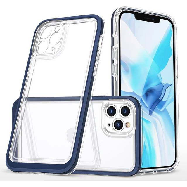 iPhone 11 Pro Max Skal Clear 3in1 - Blå