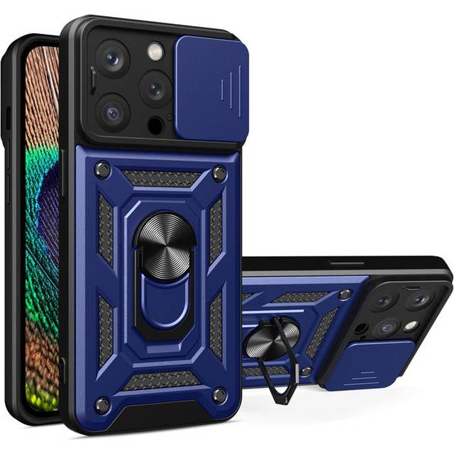 iPhone 15 Pro Max Mobilskal Camshield Hybrid Armor - BlÃ¥