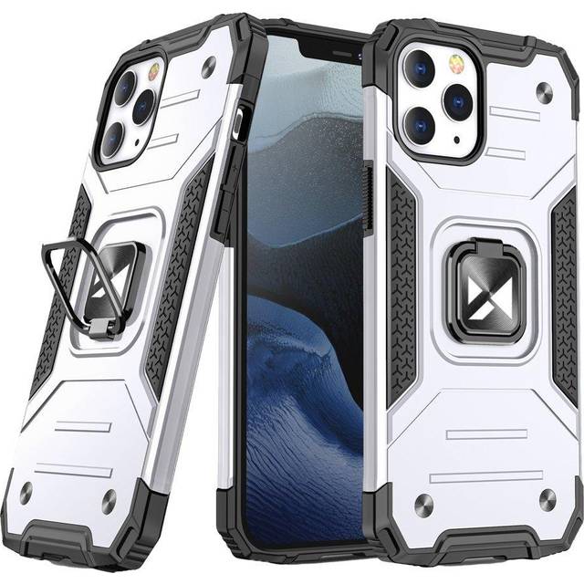 Wozinsky Ring Armor robust skydd med kickstand för iPhone 13 - Silver