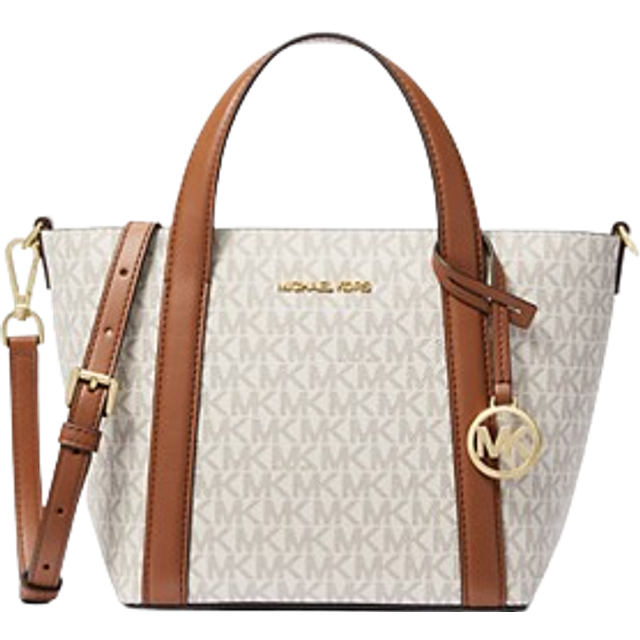 Michael Kors Pratt Small Signature Logo Tote Bag Vanilla