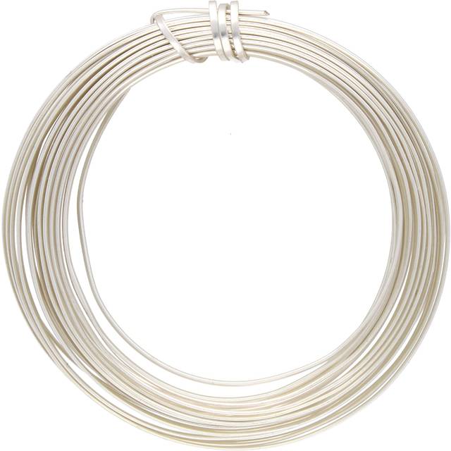 The Beadsmith Square Craft Wire - Soft Temper Beading Wire  Titanium Color  18 Gauge  4 Yards