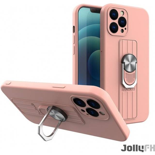 Samsung Galaxy A22 5G Skal Silikon Rosa Med Ring