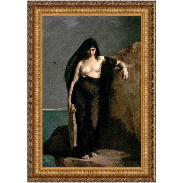 Sappho Framed Canvas Replica Painting: Large