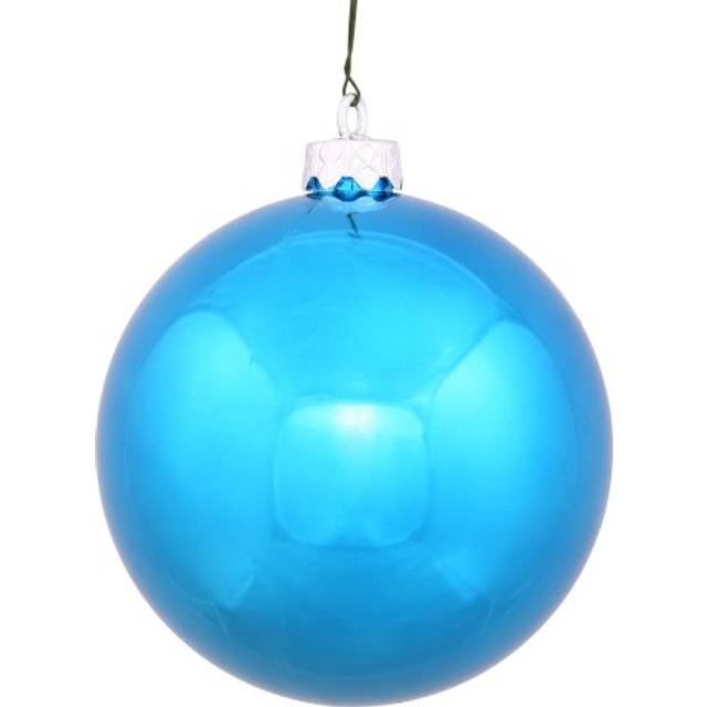 "Vickerman 10"""""""" Turquoise Shiny Ball UV Drilled Cap - N592512DSV"