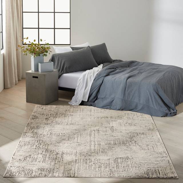 Calvin Klein Irradiant Cream/Black Rug (Rectangle 160 x 221cm)