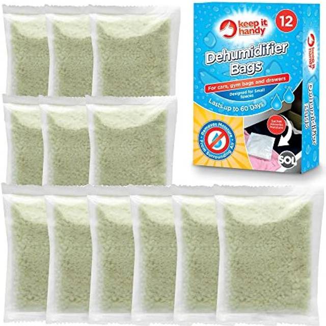 12pk Dehumidifier Bags | Moisture Absorbers for Home, Drawers, Wardrobe Dehumidifier Bags, Car Moisture Absorber | Damp Absorber Dehumidifier